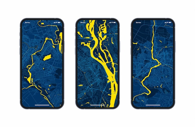 우크라이나 도시 지도 애국 벽지 흰색 절연 스마트폰 화면에 설정