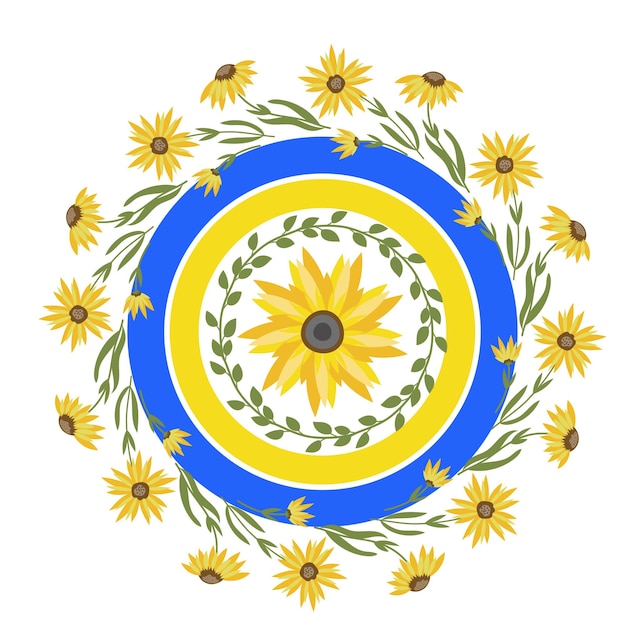 Vettore ucraina conflitto in fiore ucraina