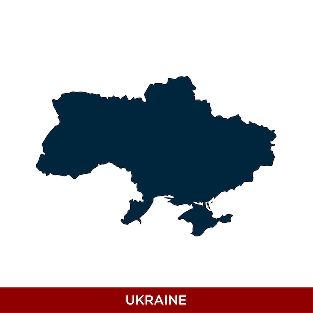 우크라이나 국가 지도 아이콘 벡터 디자인