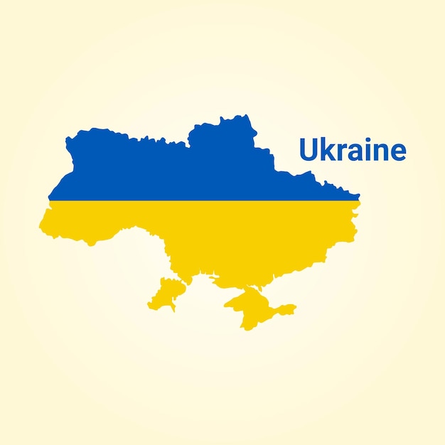 Ukraine country map Ukraine country map design Ukraine flag on map Vector illustration