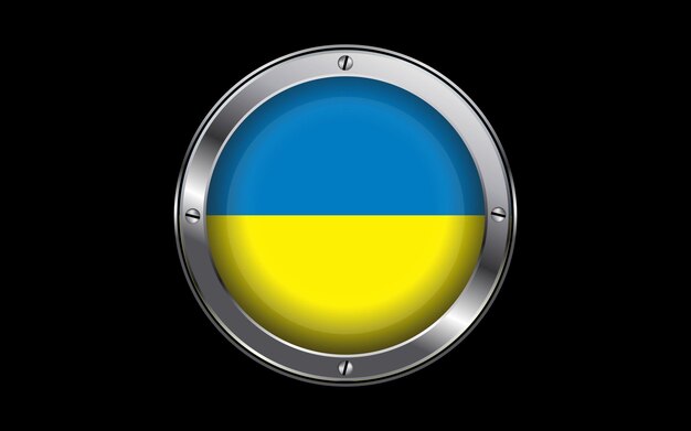 Vector ukraine flag in 3d vector