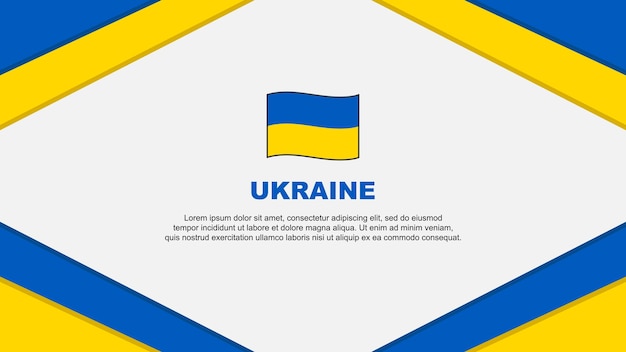 Ukraine Flag Abstract Background Design Template Ukraine Independence Day Banner Cartoon Vector Illustration Ukraine Background