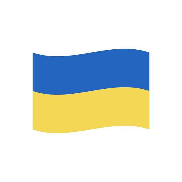 Vector ukraine flag blue and yellow colors