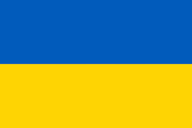 Vector ukraine flag in design shape flag of ukraine