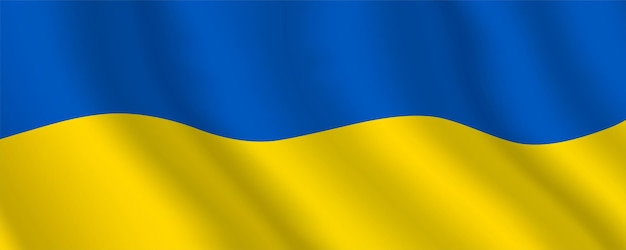 Ukraine flag horizontal vector background with copy space