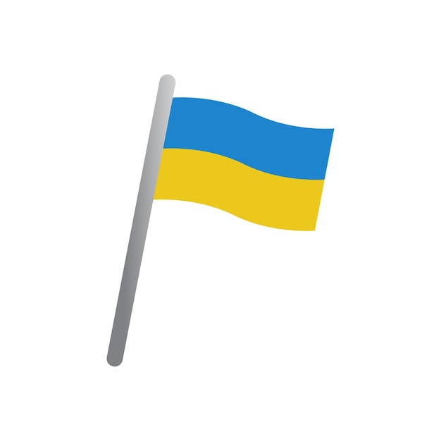 Vettore delle icone della bandiera dell'ucraina