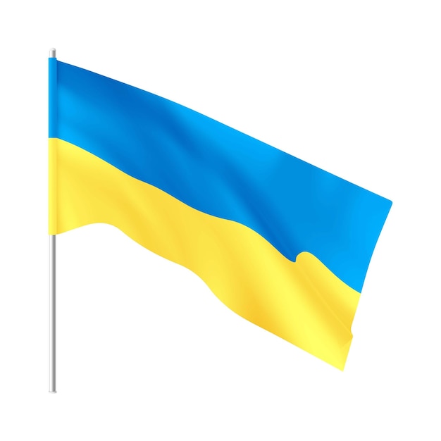 Ukraine flag National Ukrainian yellow blue flag Vector