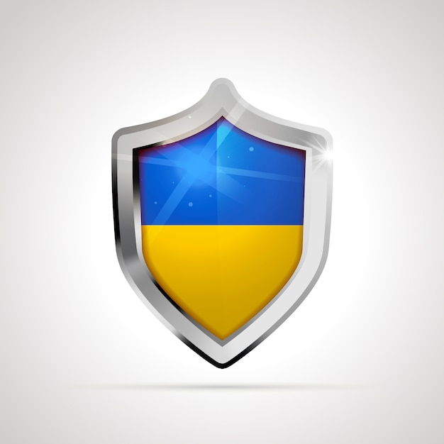 Флаг украины спроектирован как глянцевый щит