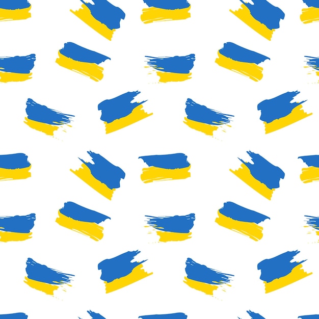 ウクライナの旗のシームレスなパターン繰り返しパターンベクトル図