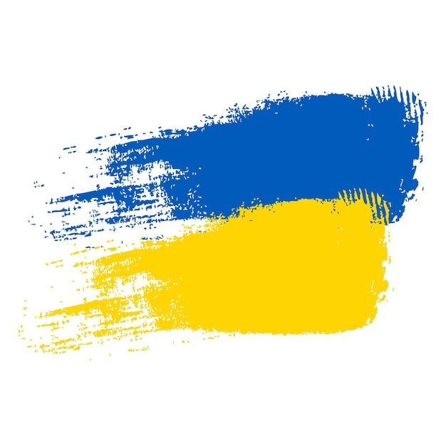 Ukraine flag vector illustration Ukrainian flag blue and yellow colors texture