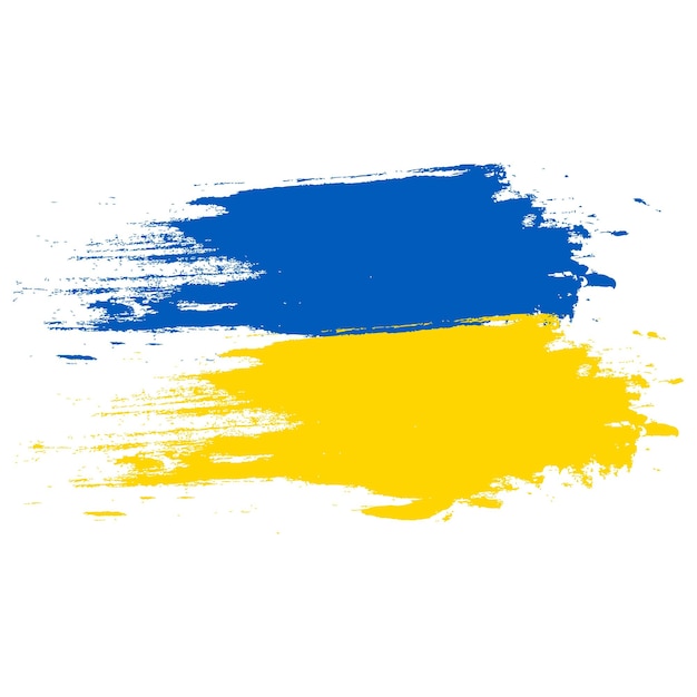 Ukraine flag vector illustration Ukrainian flag blue and yellow colors texture