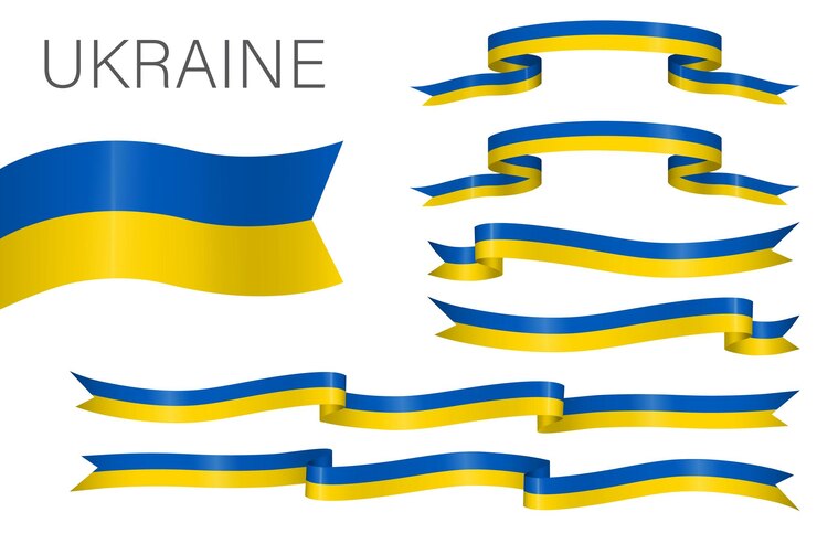 Вектор украина с днем независимости поздравительная открытка баннер