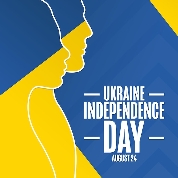 Ukraine Independence Day August 24 Holiday concept Template for background banner card poster with text inscription Vector EPS10 illustration