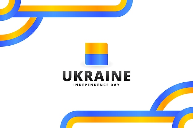 Vector ukraine independence day background design