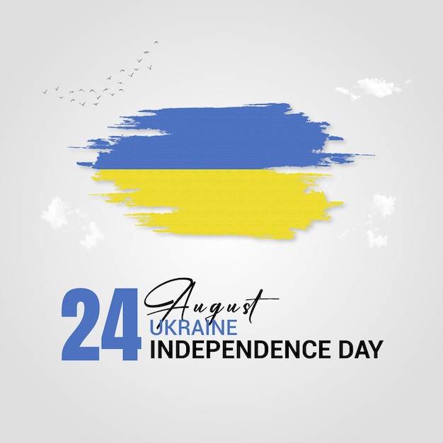 Vector ukraine independence day post design