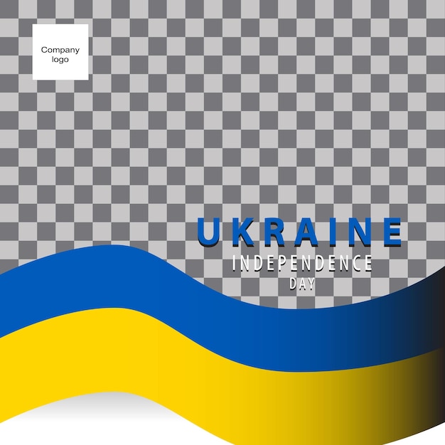 Vector ukraine independence day  template with blank background