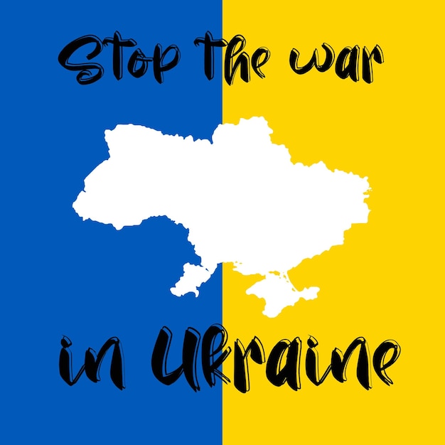 ukraine map flag peace stop war