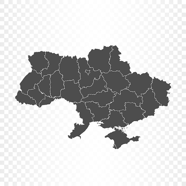 Ukraine map isolated rendering