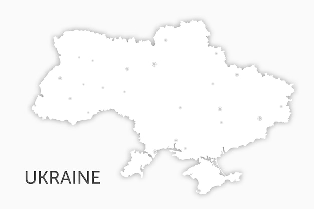 Ukraine map withe paper cut