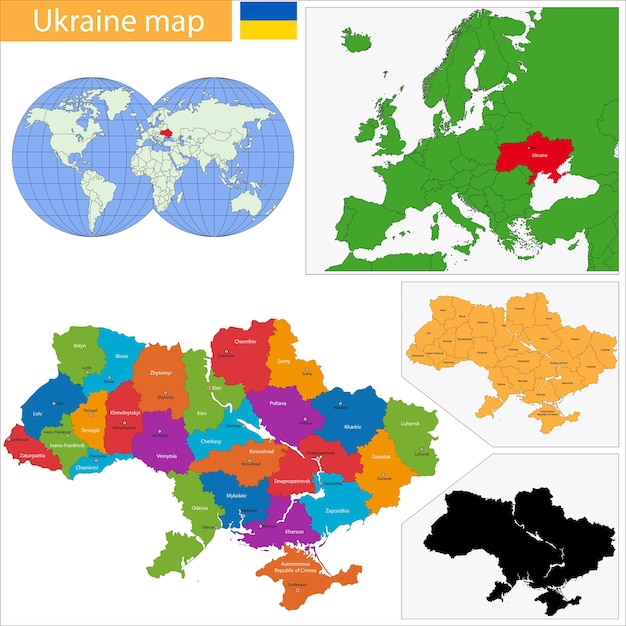 Mappa dell'ucraina