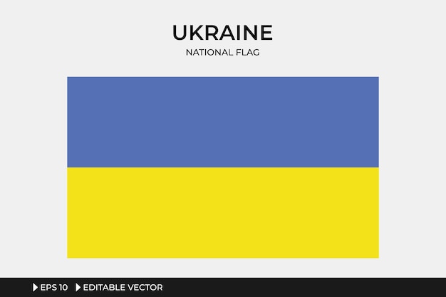 Национальный флаг украины редактируемый векторный формат файла illustrationxaxaeps 10, простой в использовании и редактировании