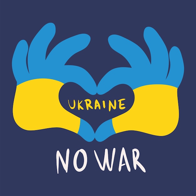 Vector ukraine no war concept