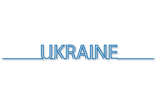 ukraine oneline continuous single line art