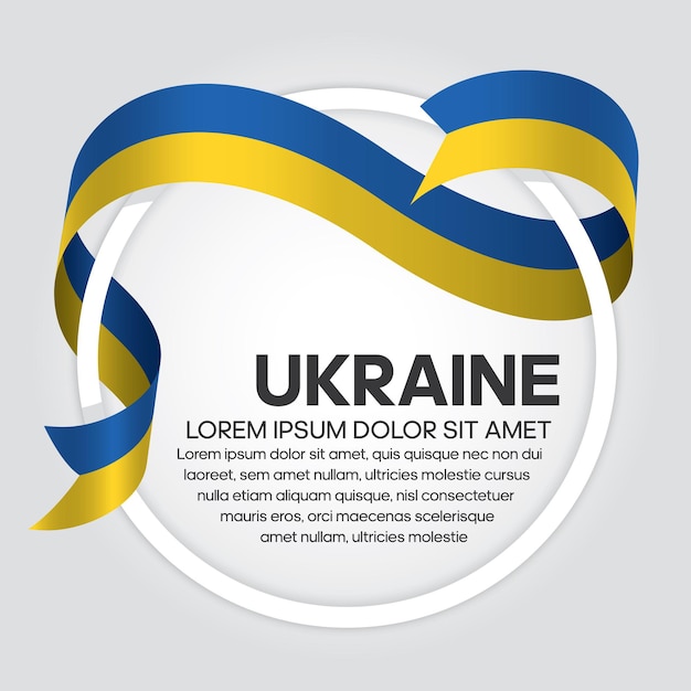 Ukraine ribbon flag vector illustration on a white background