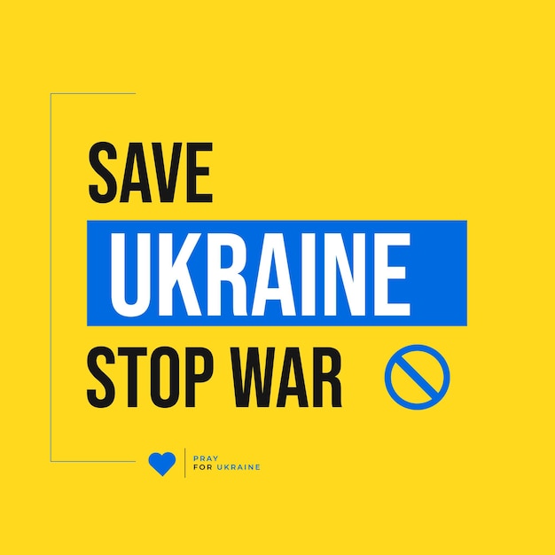 Ukraine war typography social media post