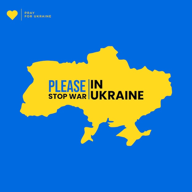 Ukraine war typography social media post