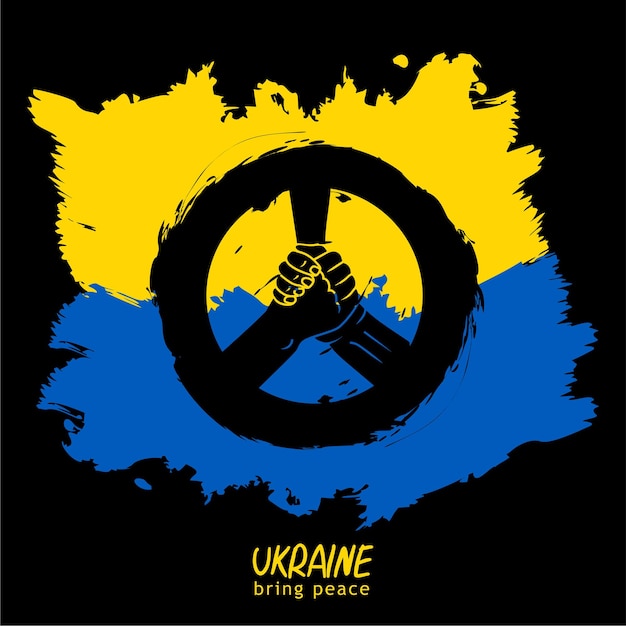 Vector ukrainerussia conflict peace