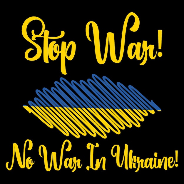 Vettore conflitto ucrainarussia stop war i sono con l'ucraina