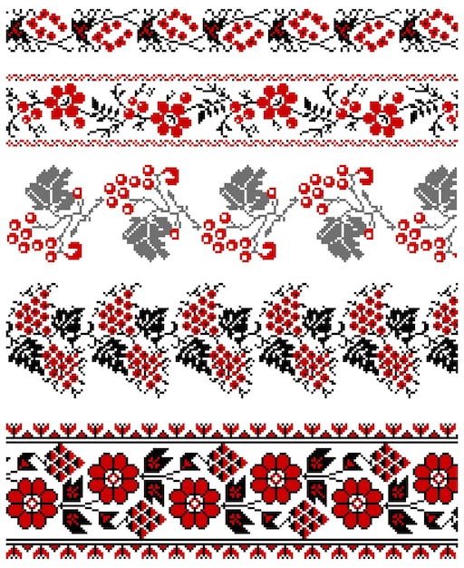 Vector ukrainian embroidery ornament