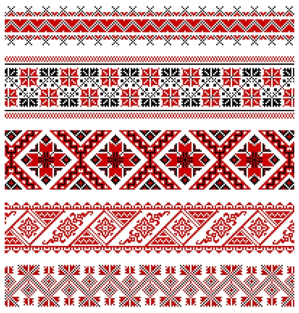 Vector ukrainian embroidery ornament