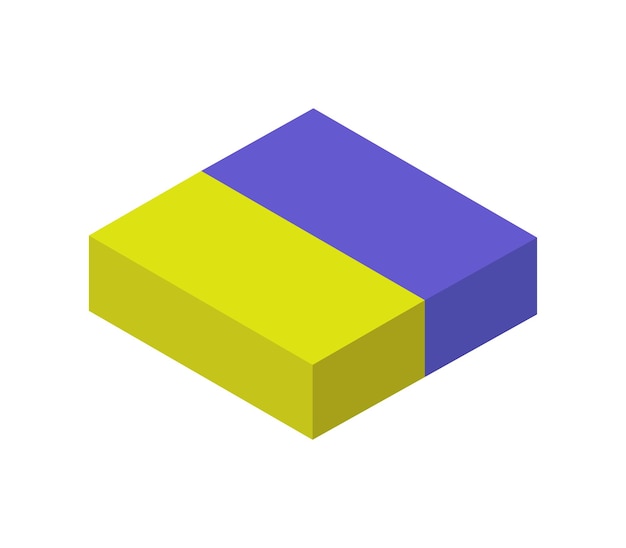 Ukrainian flag isometric