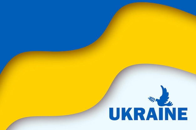 Ukrainian flag paper cut background Vector illustration for wallpapers header flyer invitation