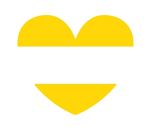 Ukrainian heart icon Vector illustration