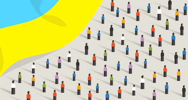 ウクライナの独立記念日祝賀団結 ウクラインの人々が公の場で抗議している