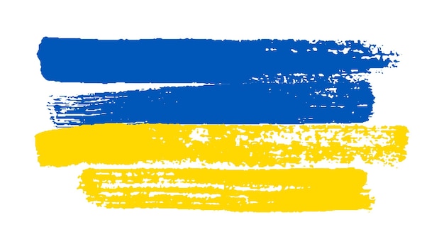 Ukrainian national flag in grunge style