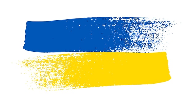 Ukrainian national flag in grunge style