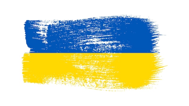 Ukrainian national flag in grunge style