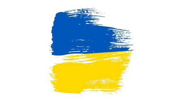 Ukrainian national flag in grunge style