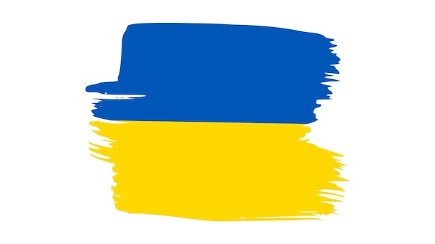 Ukrainian national flag in grunge style