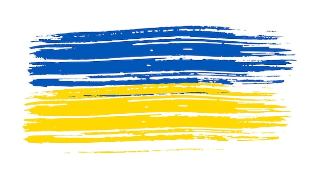 Ukrainian national flag in grunge style