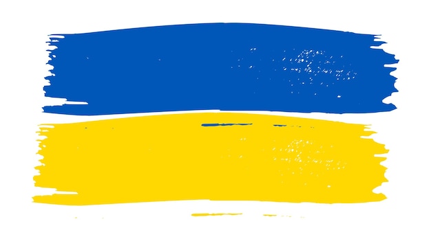 Ukrainian national flag in grunge style