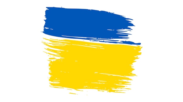 Ukrainian national flag in grunge style