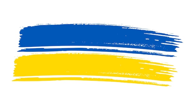 Ukrainian national flag in grunge style