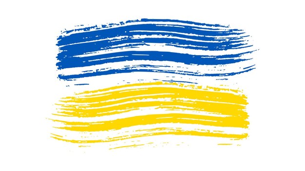 Ukrainian national flag in grunge style