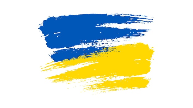 Ukrainian national flag in grunge style