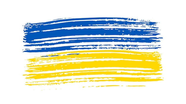 Ukrainian national flag in grunge style